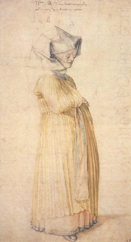 Albrecht Durer A Nuremberg lady Dressed to go to Church china oil painting image